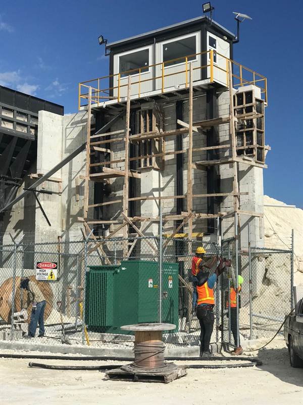 Electrical panel work at Hodges Aggregate Crusher Plant