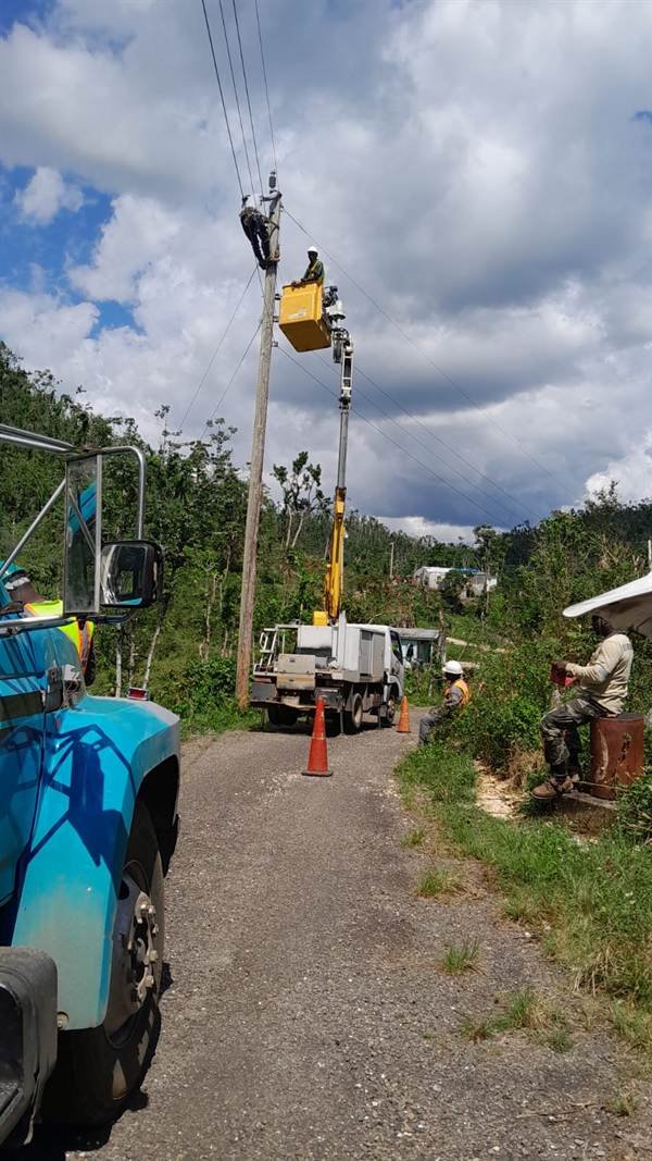 Alcopow crew conducting field repair work during Hurricane Melissa restoration