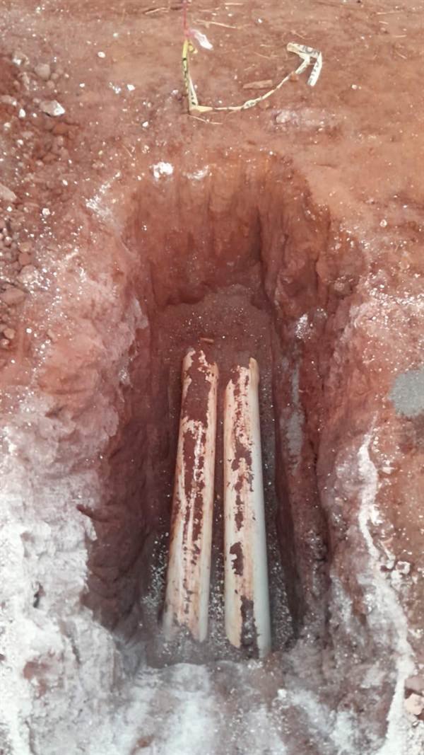 Pole and line work for the NIC EVAD water project