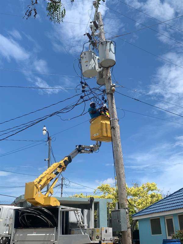 Transformer wiring work at Oil Factory, Clarendon