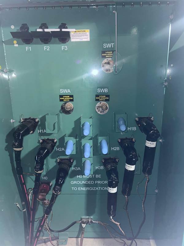 Substation switchgear cabinet at Sovereign Centre, Kingston