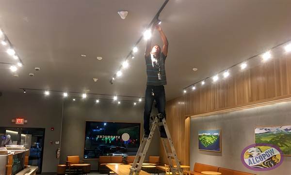 Electrical installation at Starbucks, Montego Bay